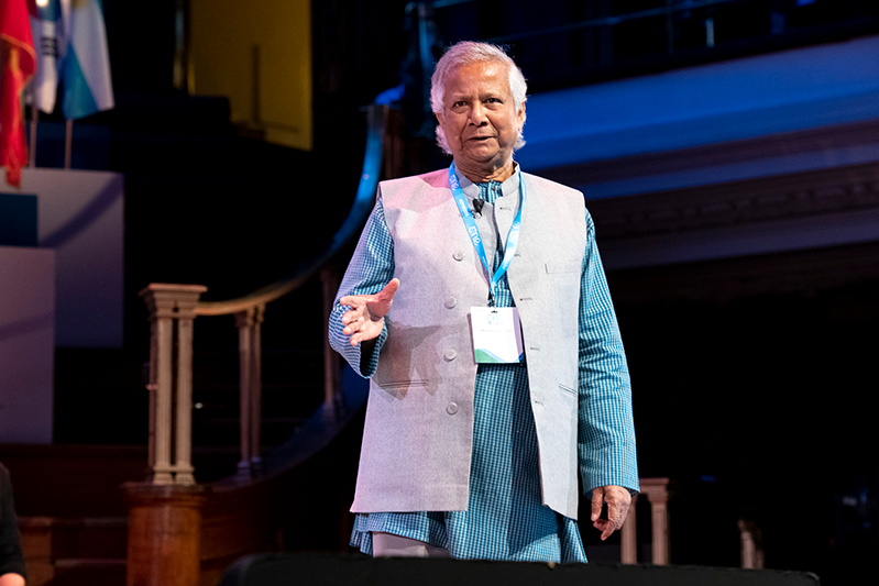 Professor Muhammad Yunus at the One Young World Summit 2019