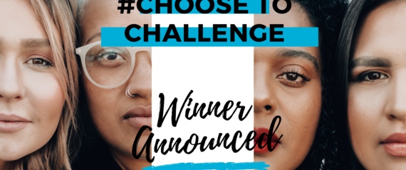 Four women with text overlayed reading "Choose to Challenge Winner Announced"