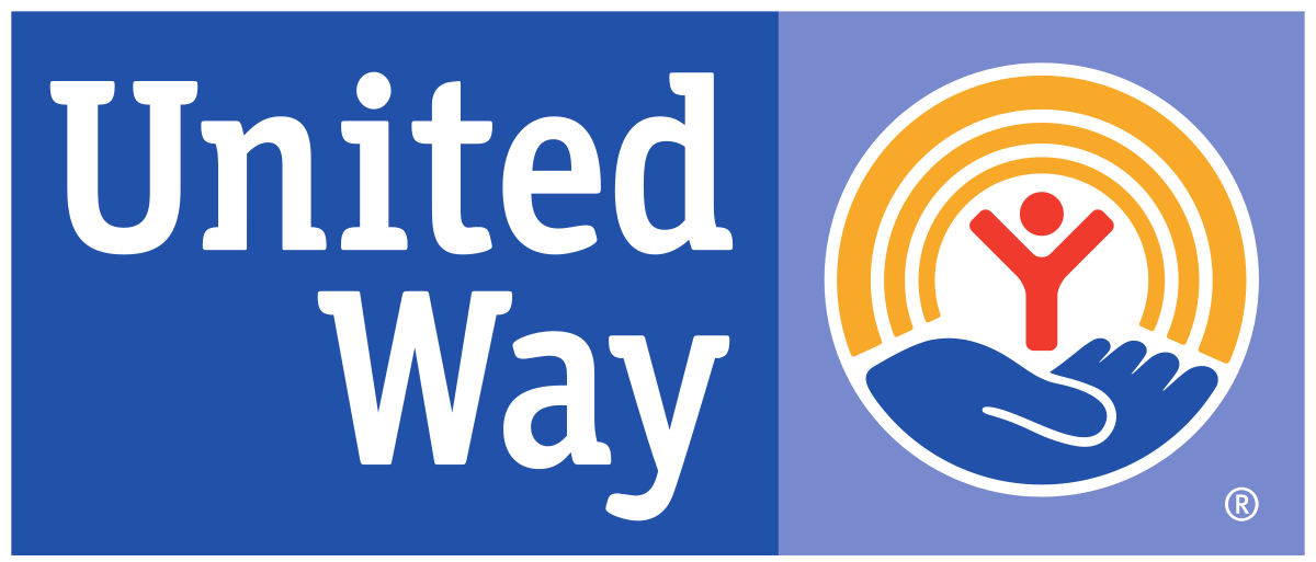 A logo in navy blue that reads United Way 