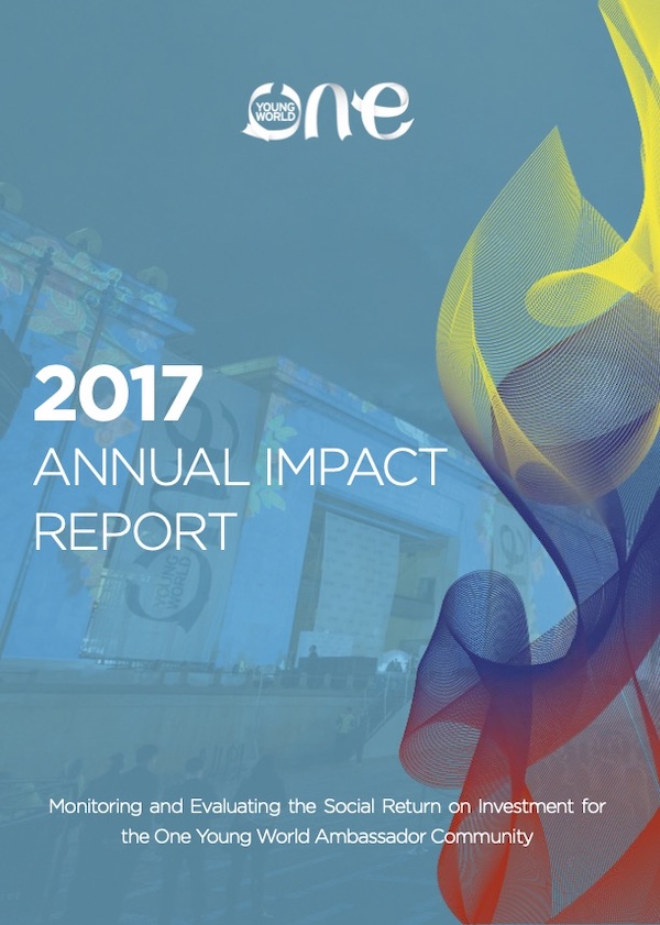 The cover page for the One Young World 2017 Impact Report