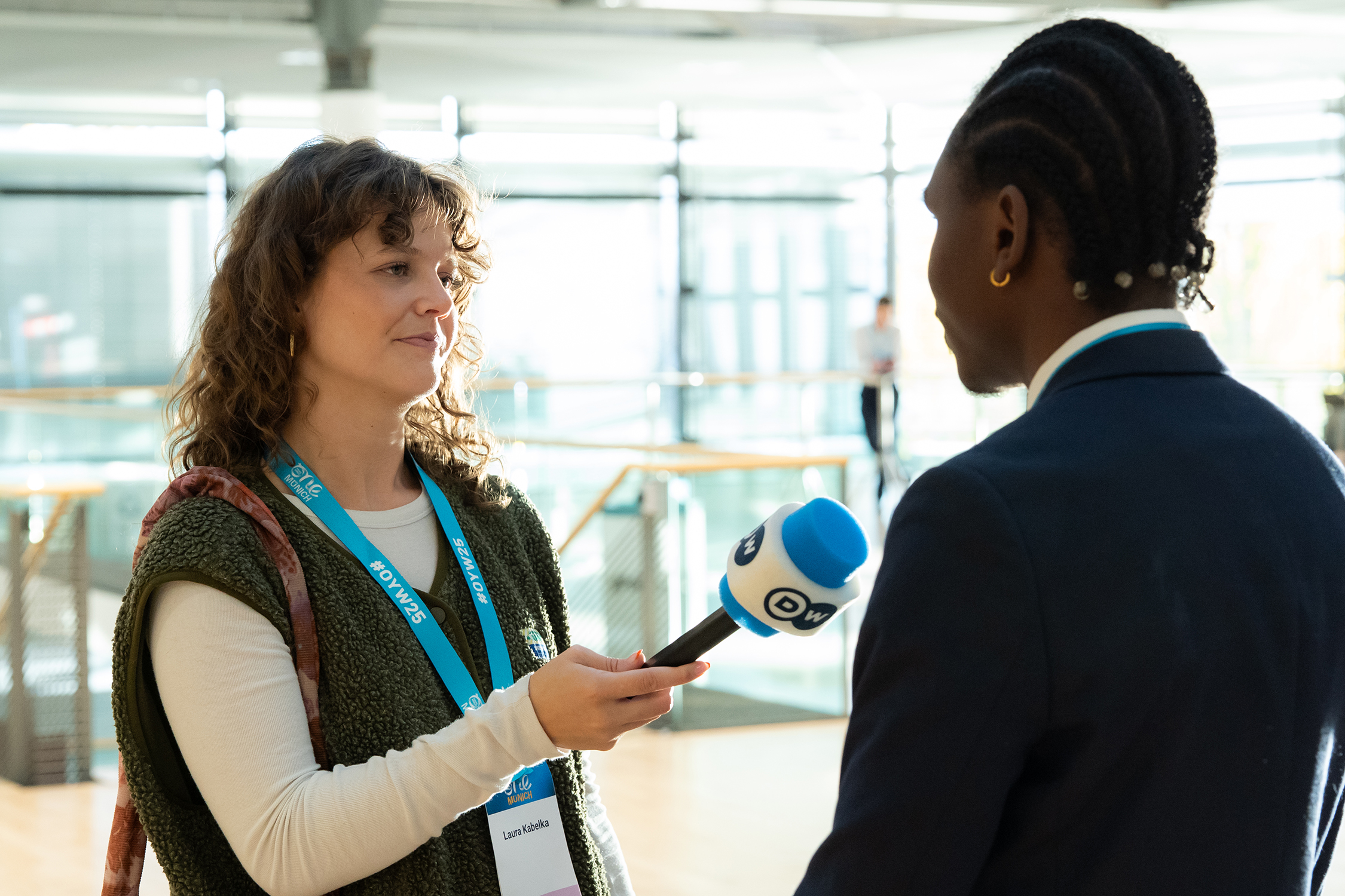 Delegate being interviewed - Munich, 2025