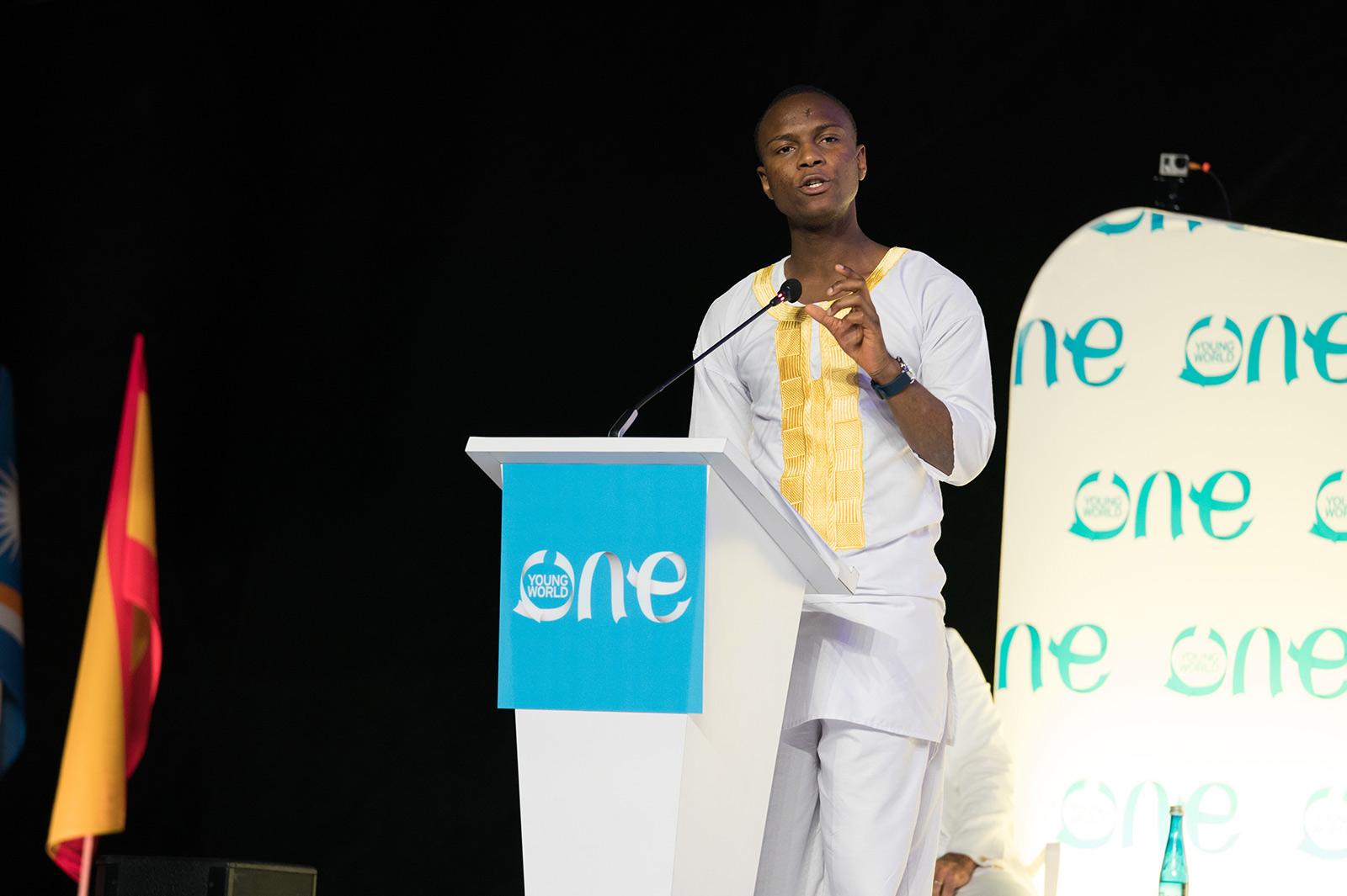 Ousmane Ba talking at an OYW summit