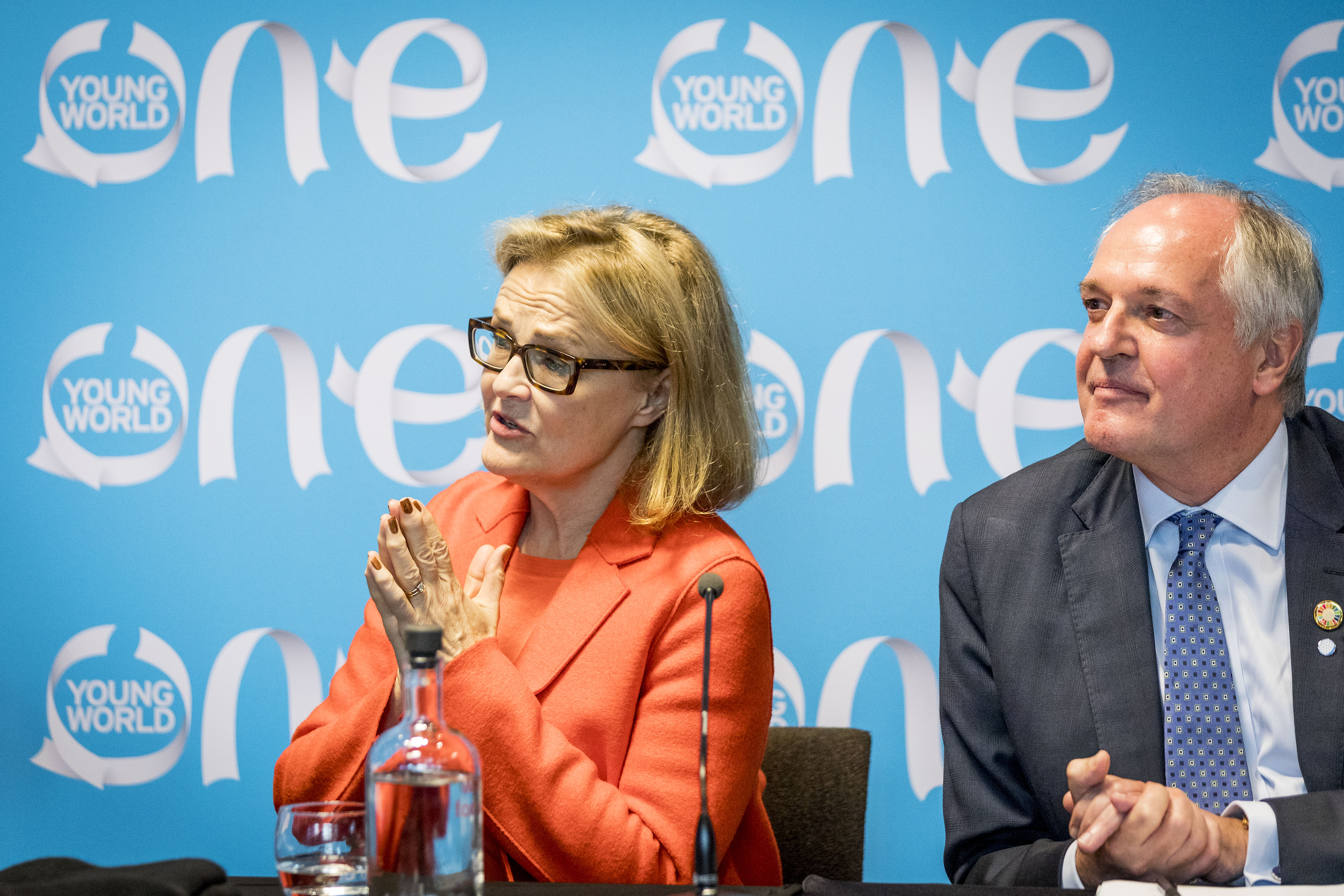 paul polman, one young world, oyw, press conference, kate robertson