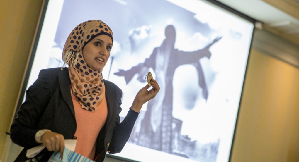 Abeer Abu Ghaith speaks about refugee camps, unemployment, and poverty in Palestine
