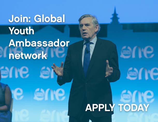 gordon brown, one young world, global ambassador network, education, kofi annan