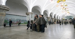 A metro station in Pyongyang