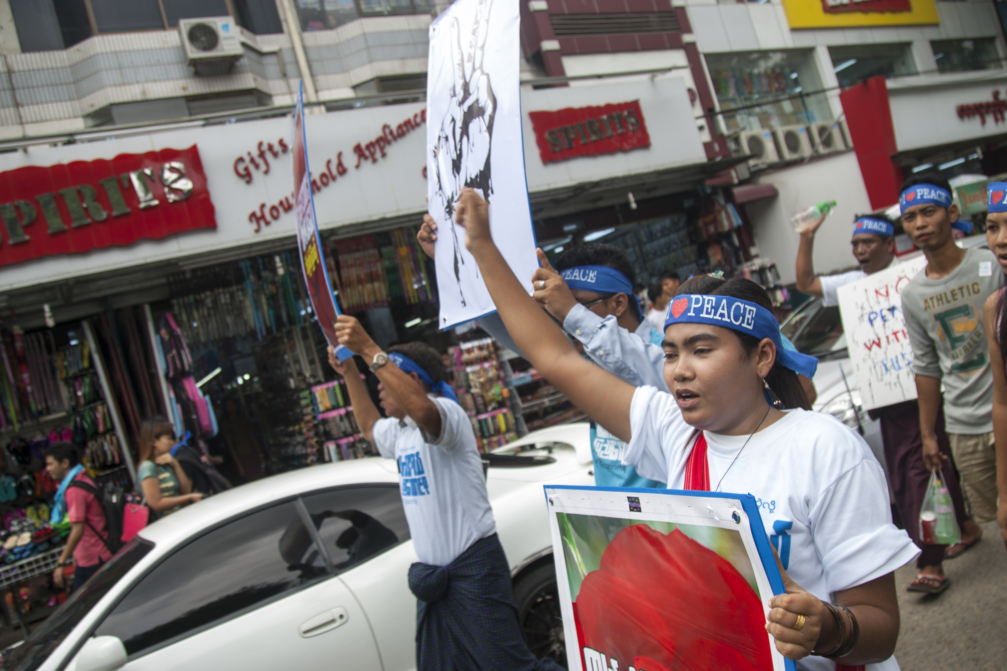 one young world, oyw, ambassador, protest, peaceful protest, myanmar, violence, peace, burma, war, civil war, youth, empowerment, advocacy, police violence, khin, sandar, khin sandar