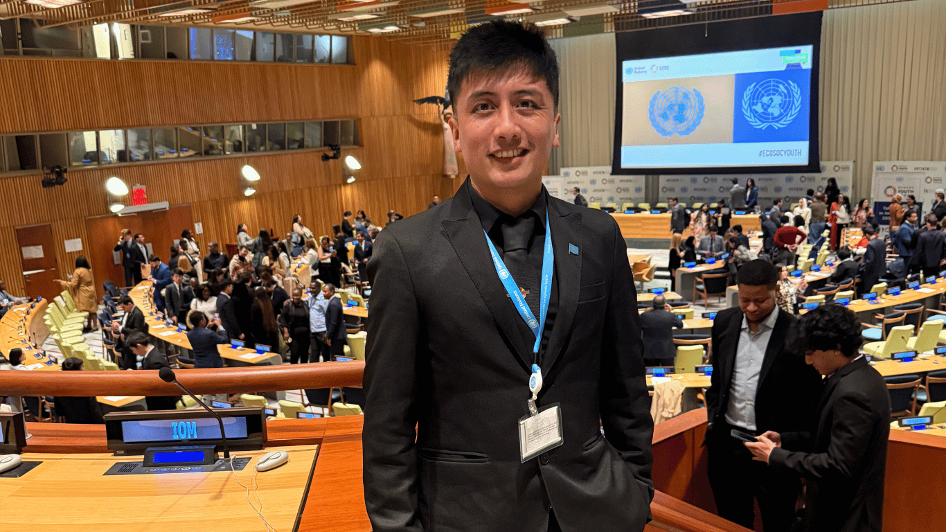 Alex Flores at the ECOSOC Youth Forum