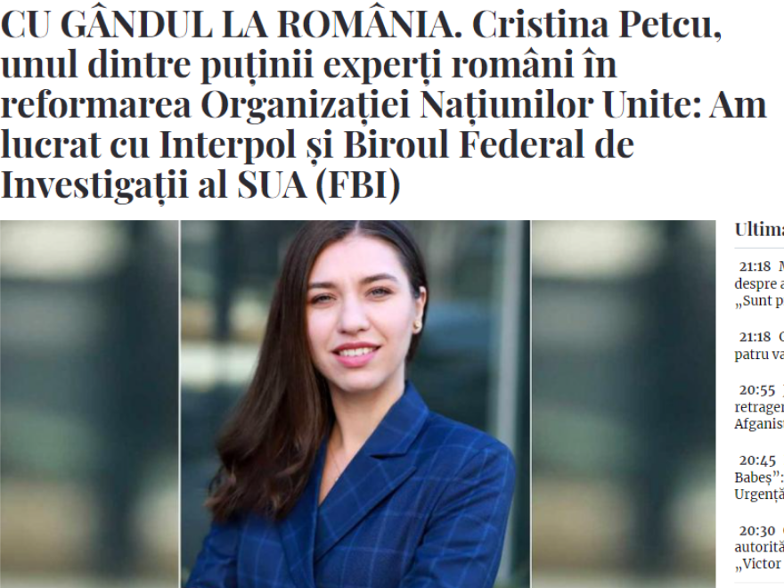 Cristina Petcu article