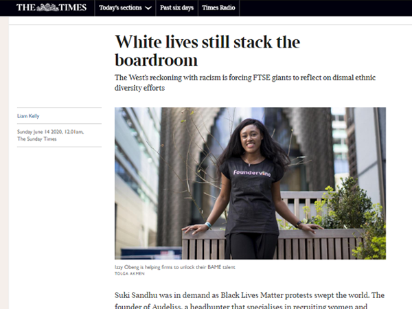 Izzy Obeng, Times feature