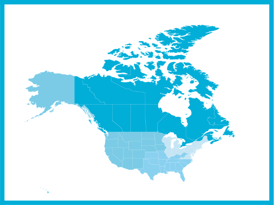 North America map