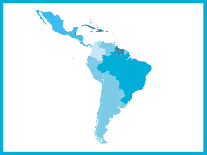 Latin America map