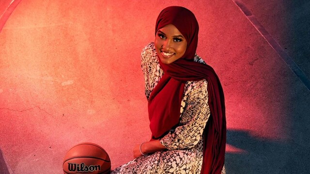 Jamad Fiin with Basketball