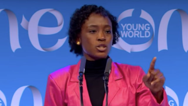 Satta Sheriff speaking at One Young World Summit