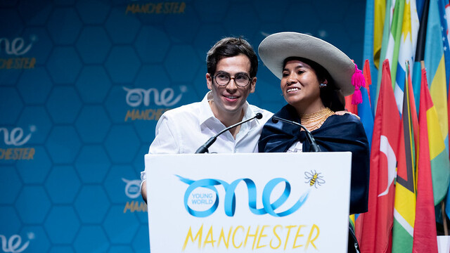 Daniel Gutierrez Patino and Janeth Bonilla presenting at OYW Manchester Summit 2022
