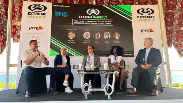 Speakers on panel discussion at Extreme Hangout Meeting