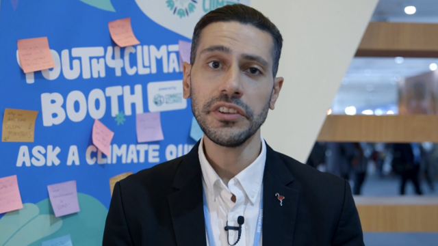 Tariq Al-Olaimy at the YOuth4Climate Meeting
