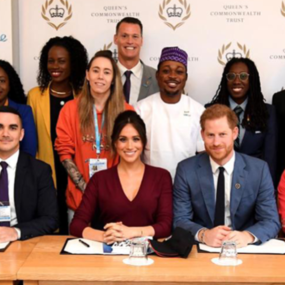 Group Photo with the Queen’s Commonwealth Trust