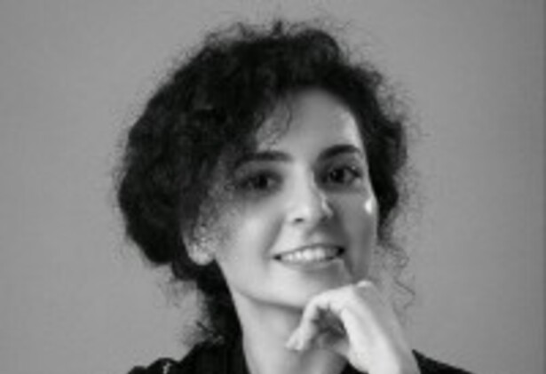 Greyscale portrait of Sara Rajabli
