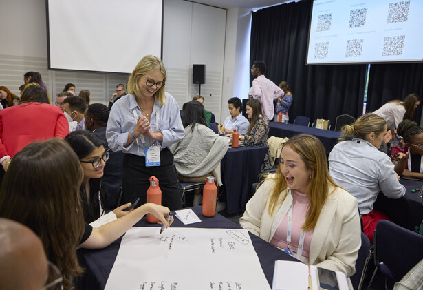 One Young World Delegates attending a workshop during the Manchester 2022 Summit