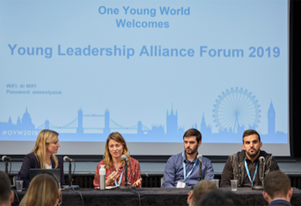 Speaker discussion panel at the 2019 OYW Young Leadership Alliance Forum