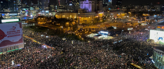 Over 100,000 people took it to the streets of Warsaw city centre, October 2020