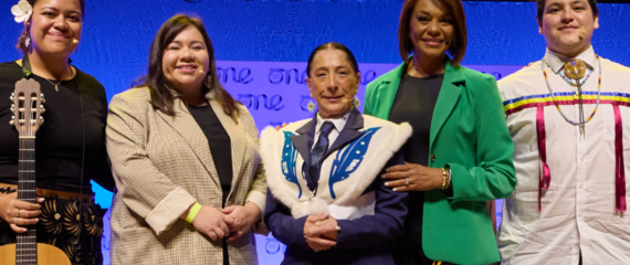 Picture taken from the One Young World Summit Belfast 2023 Indigenous Young Leaders panel