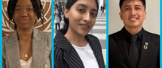From left to right headshots of Marcia Bikié, Swara Patel, and Alex Flores