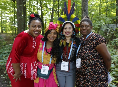 Ambassadors Vanessa Paraka, Silvia Alejandra Miranda Loredo, Maricelma Fialho (Indigenous Advisory Circle Member), Emma Oliver (Indigenous Advisory Circle Member)