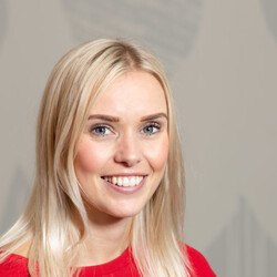 Portrait of Hayley in red top